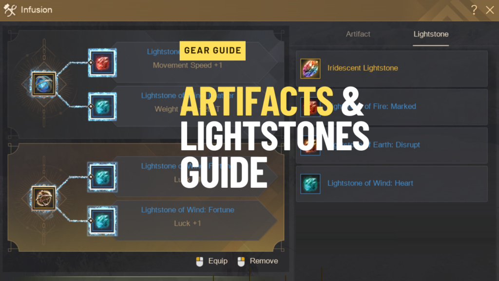 Artifacts and Lightstones Guide
