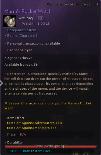 [Agent] Fiery Marni's Pocket Watch Guide