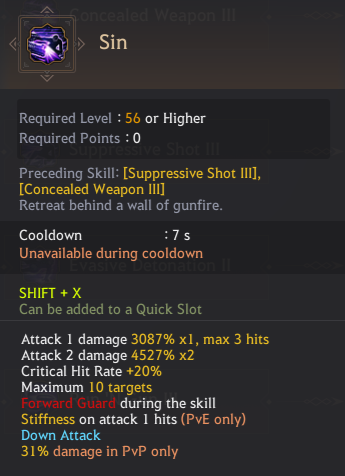Agent Class Skill List