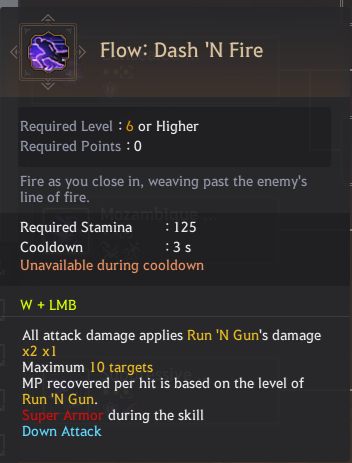 Agent Class Skill List