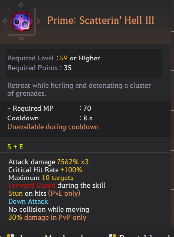 Agent Class Skill List